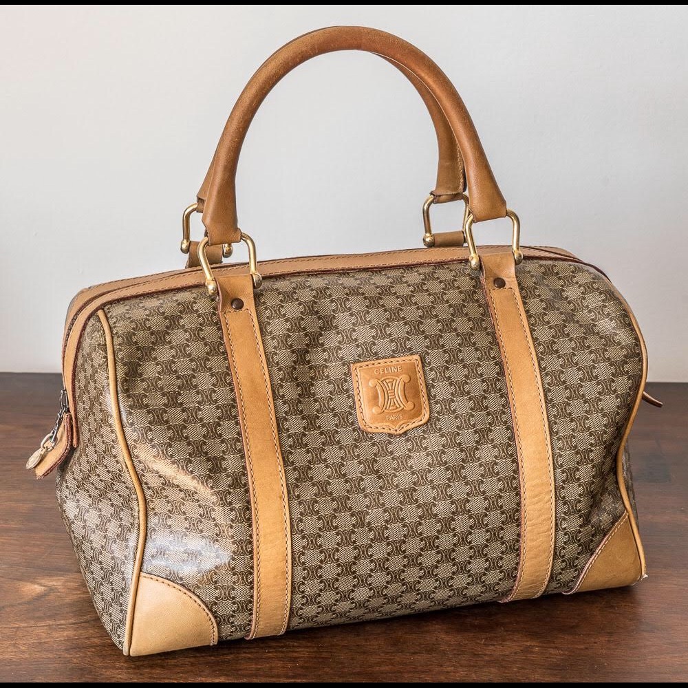 Vintage Celine handbag, Brown Macadam PVC
